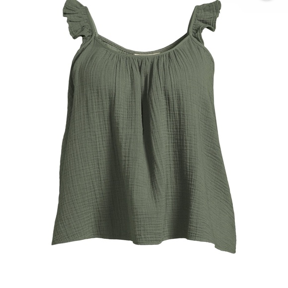 Terra & Sky Women's Plus Size Ruffle Strap Tank Top - Picture 8 of 8